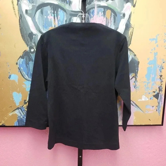 Kate Spade Saturday Black Boat Neck Sweater - Picture 2 of 4